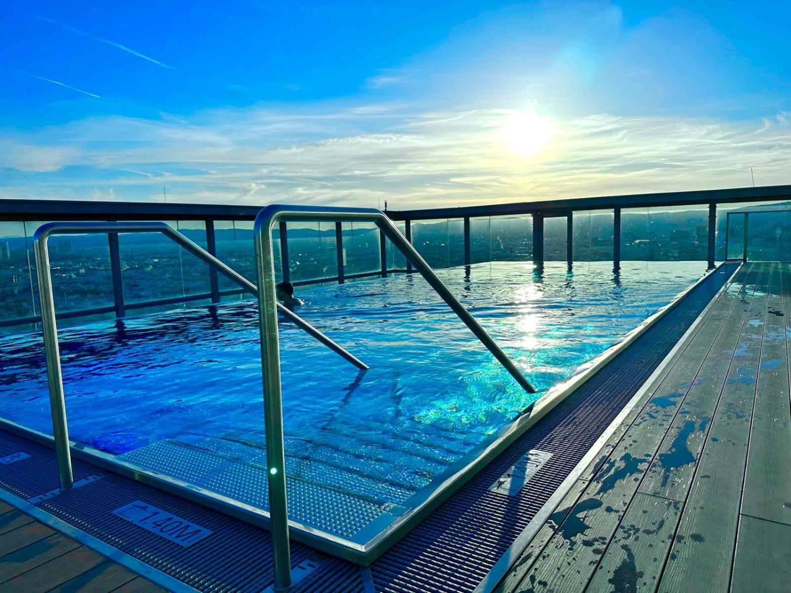 Vienna Sky Apartment I Rooftop Pool I Netflix Kültér fotó